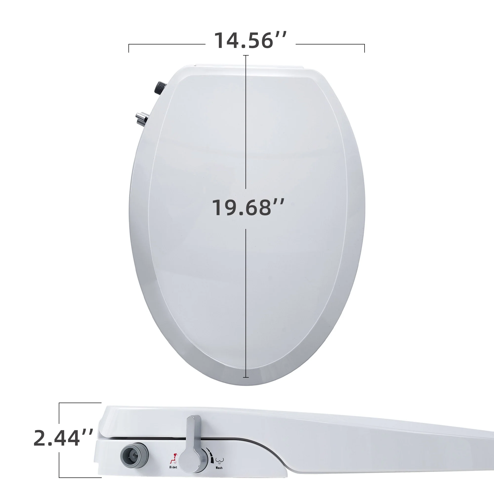 CASTA DIVA CD-BT04 – Non-Electric Bidet Toilet Combo with Rear Wash, 12'' Rough-in - Image 13