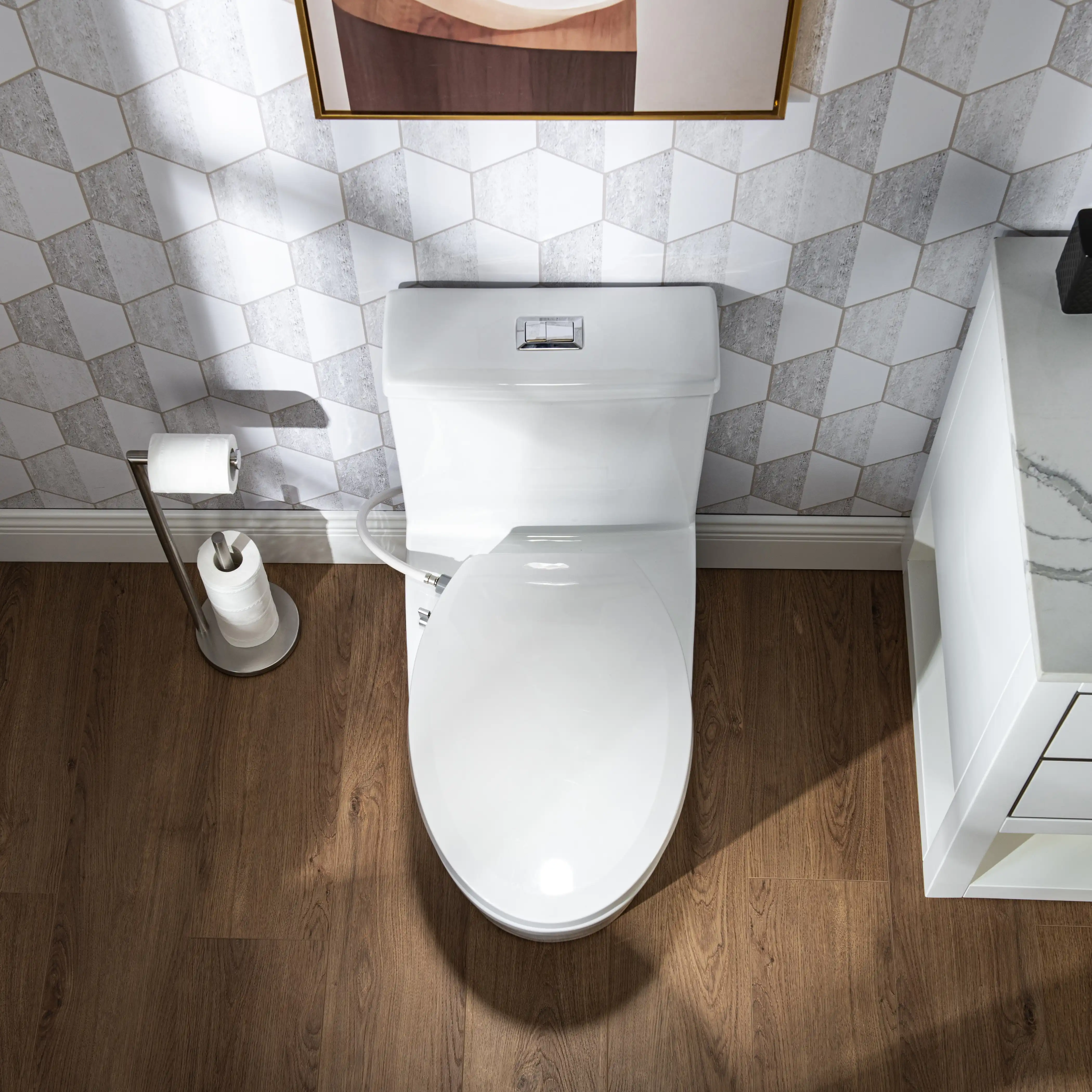 CASTA DIVA CD-BT04 – Non-Electric Bidet Toilet Combo with Rear Wash, 12'' Rough-in - Image 9