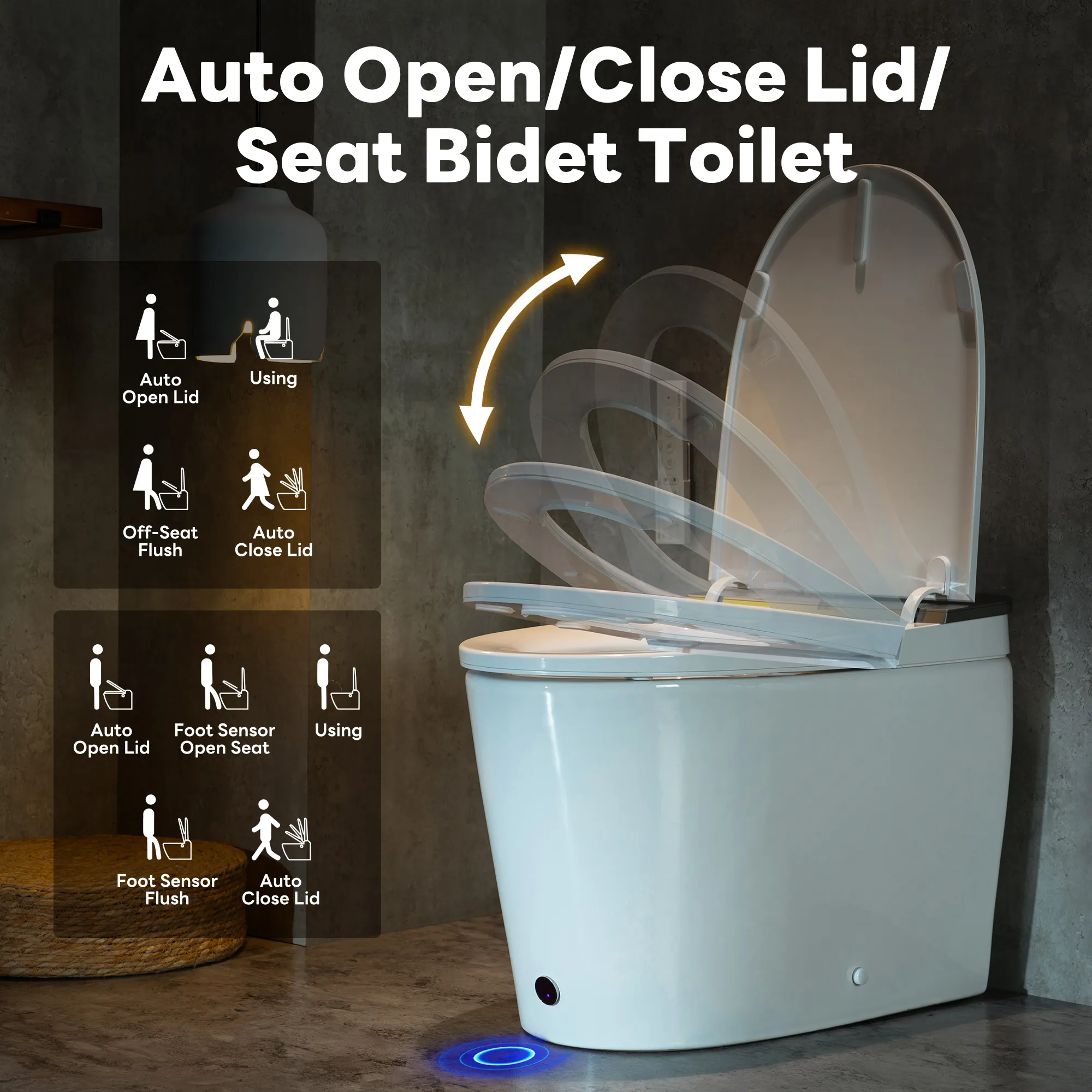 CASTA DIVA CD-K030 – Smart Toilet with Microgravity Adaptive Heated Seat, Auto Open/Close, Foam Shield & UV-Sterilized Nozzle - Image 3