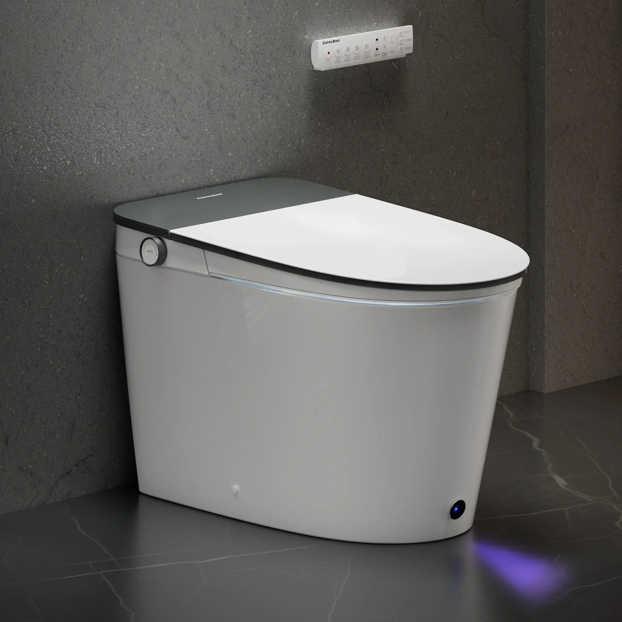 CASTA DIVA CD-K030ULTRA – Smart Toilet with Microgravity Adaptive Heated Seat, Auto Open/Close, Foam Shield & Nano Burst Sterilization