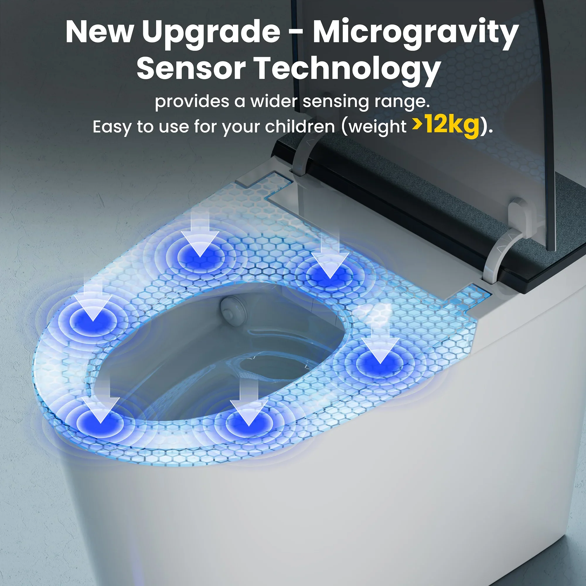 CASTA DIVA CD-K030ULTRA – Smart Toilet with Microgravity Adaptive Heated Seat, Auto Open/Close, Foam Shield & Nano Burst Sterilization - Image 5