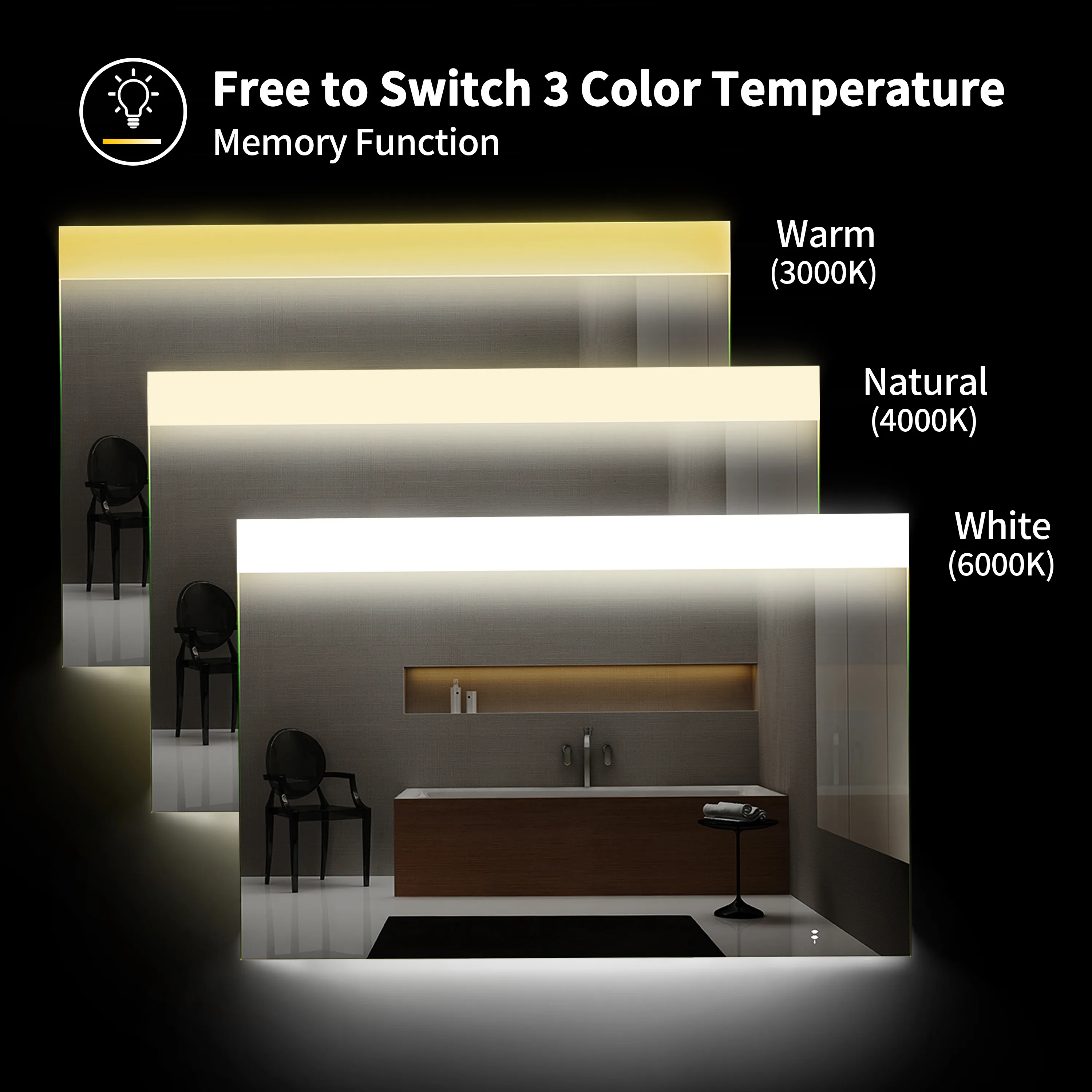 Casta Diva Framed LED Bathroom Vanity Mirror | CD-LM02 - Image 4
