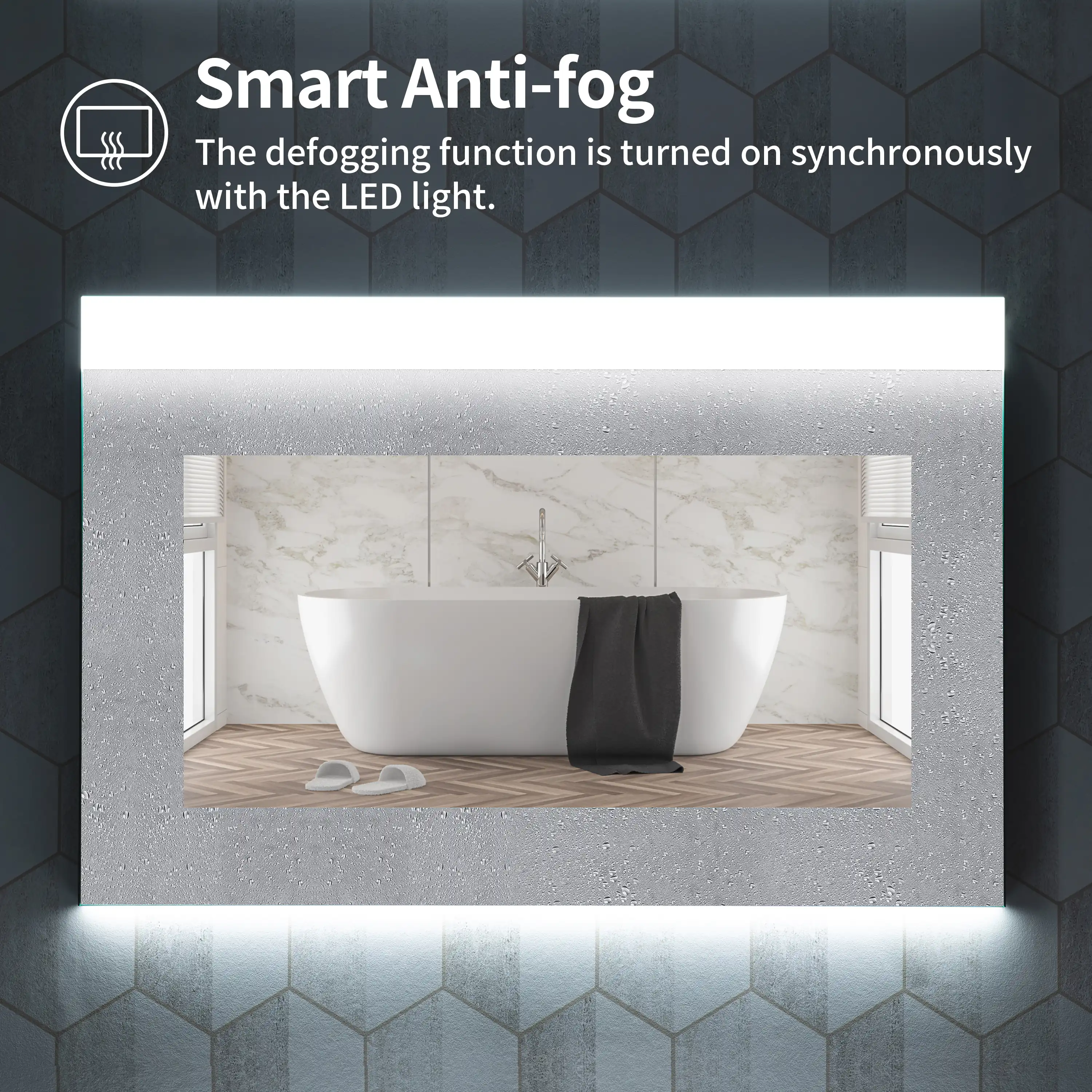 Casta Diva Framed LED Bathroom Vanity Mirror | CD-LM02 - Image 5