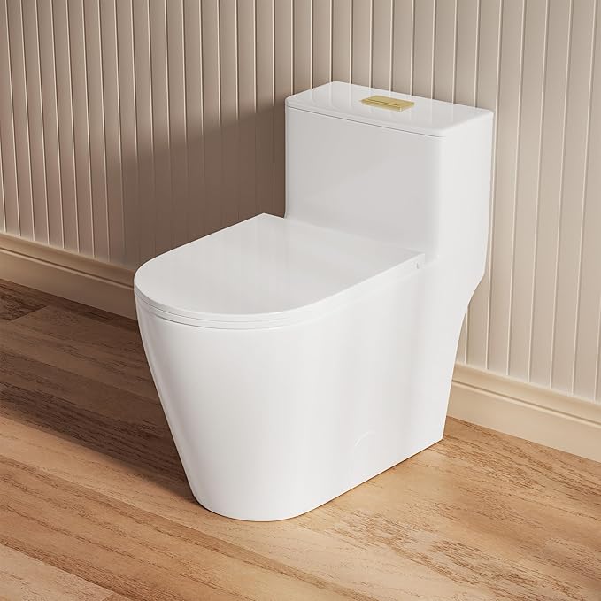 CASTA DIVA CD-T005 – ADA-Compliant One-Piece Elongated Toilet with Dual Flush 1.0/1.6 GPF, 12'' Rough-in, White - Image 14