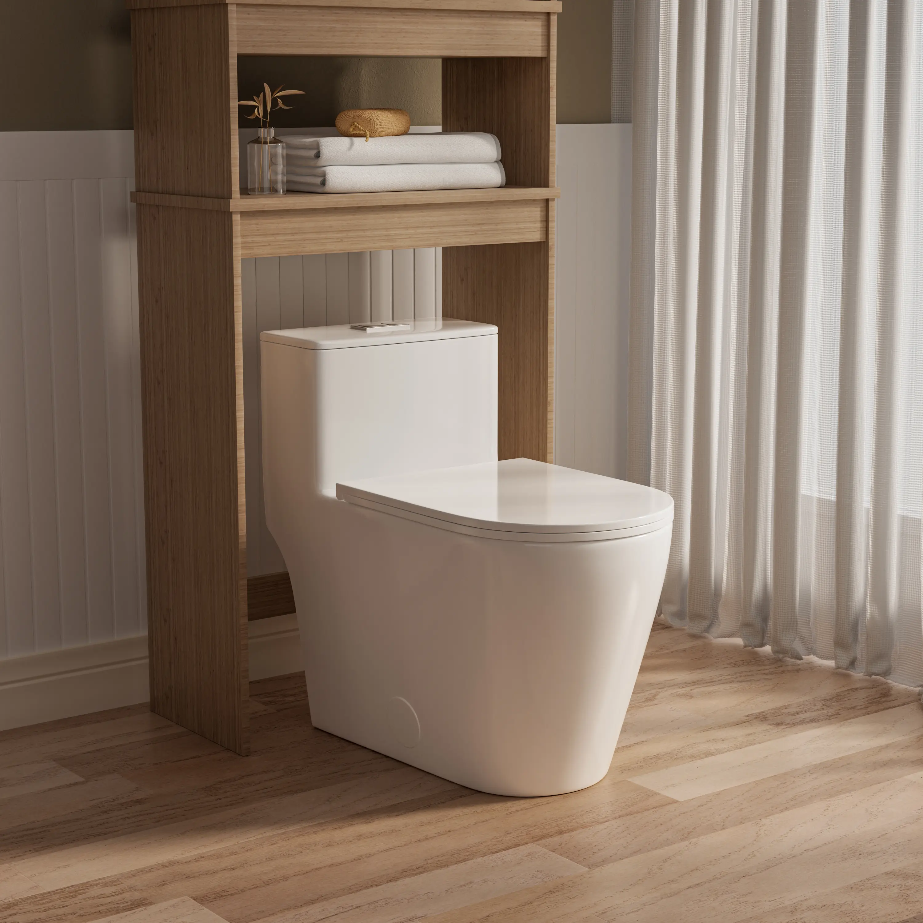 CASTA DIVA CD-T005 – ADA-Compliant One-Piece Elongated Toilet with Dual Flush 1.0/1.6 GPF, 12'' Rough-in, White - Image 4