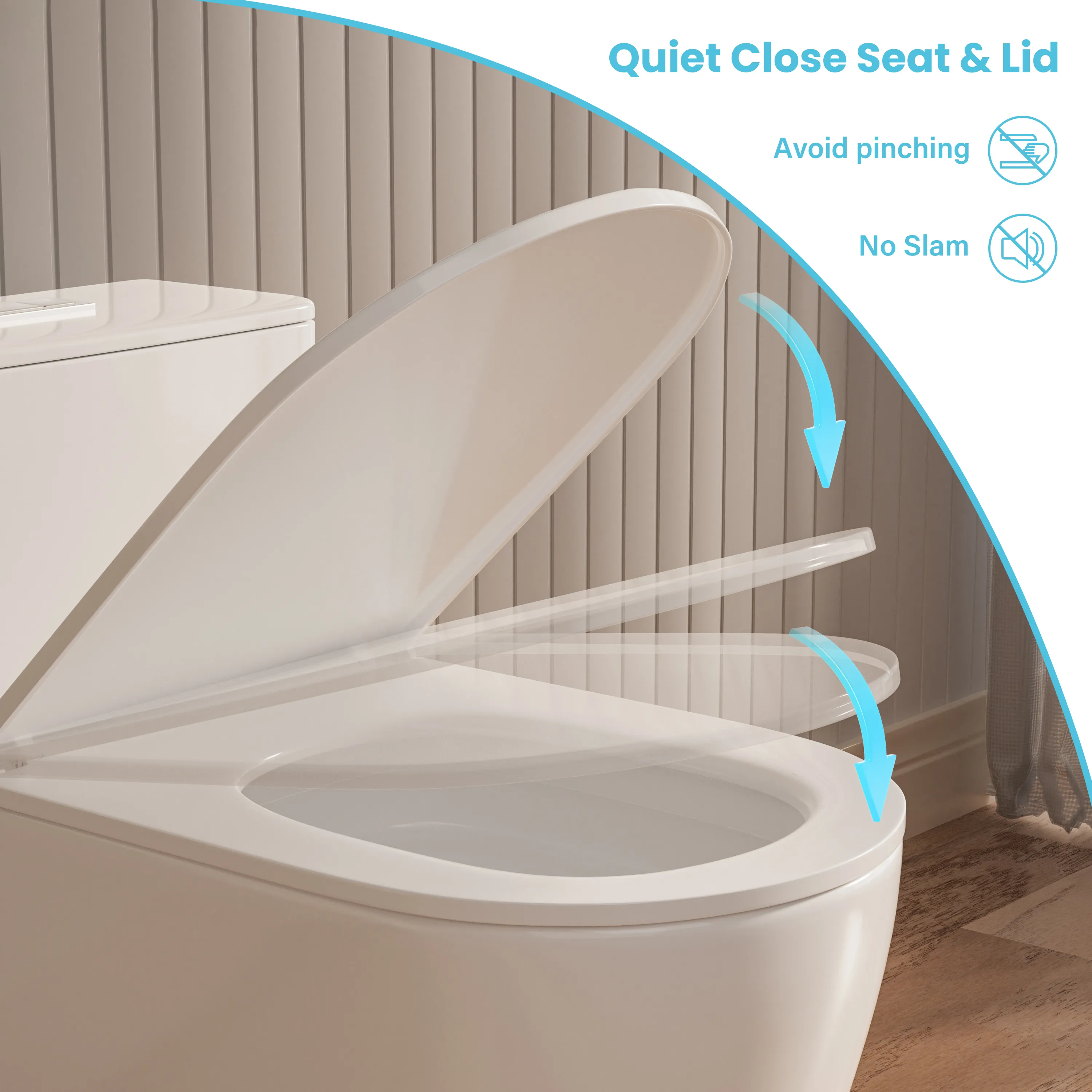CASTA DIVA CD-T005 – ADA-Compliant One-Piece Elongated Toilet with Dual Flush 1.0/1.6 GPF, 12'' Rough-in, White - Image 6