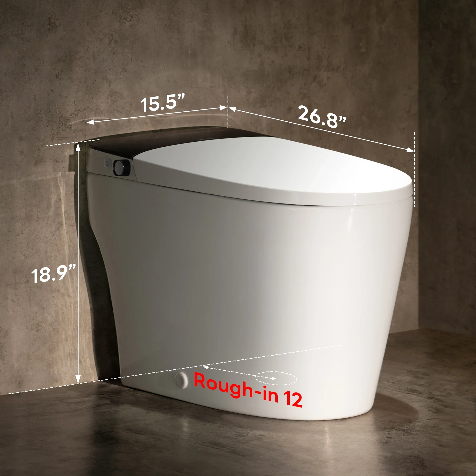CASTA DIVA CD-W10V-PRO -  Smart Toilet with Air-Assisted Flush, Auto Open Lid, Foam Shield & UV Sterilization - Image 11