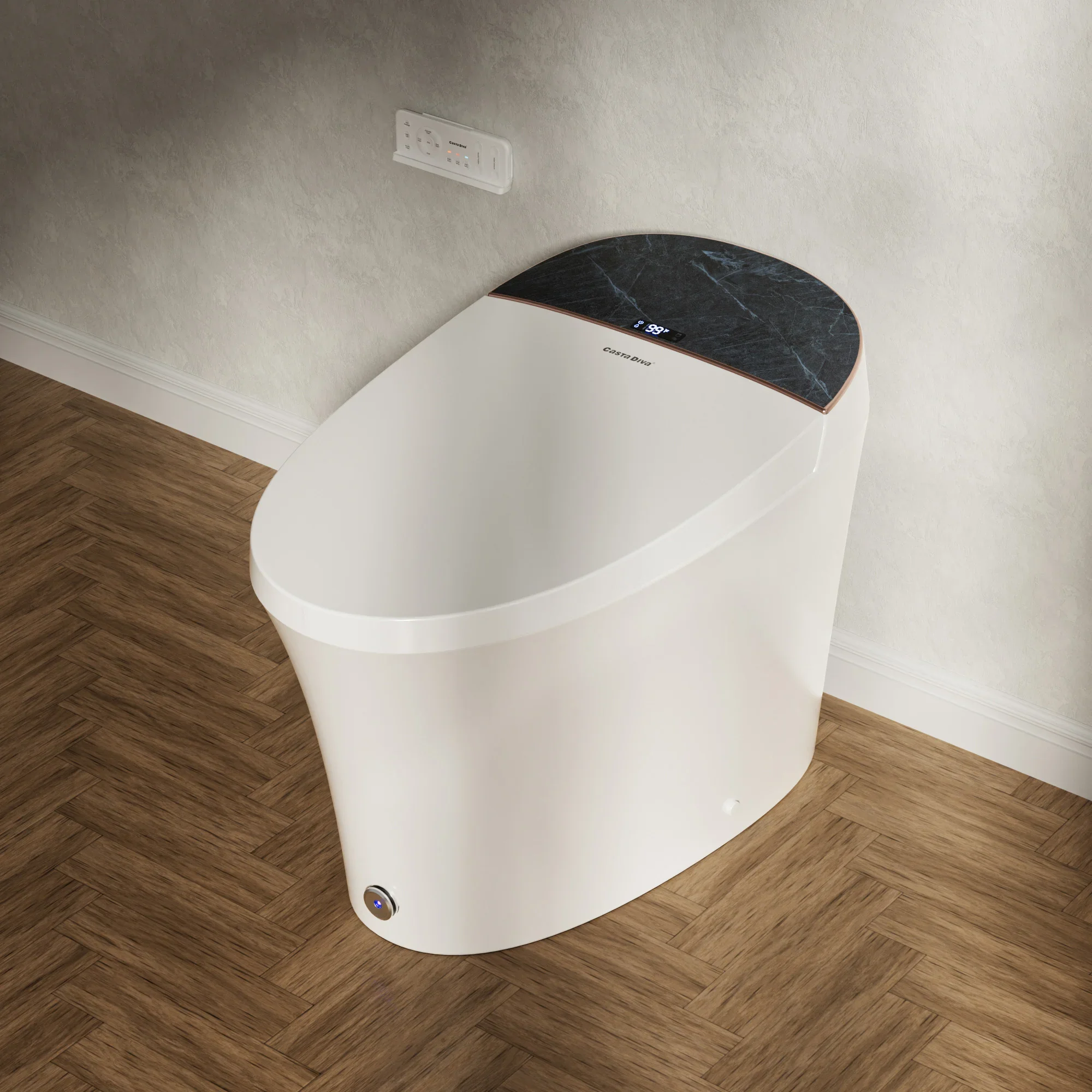 CASTA DIVA CD-Y010L – Smart Toilet with Heated Seat, Foam Shield & Built-In Tank - Image 2