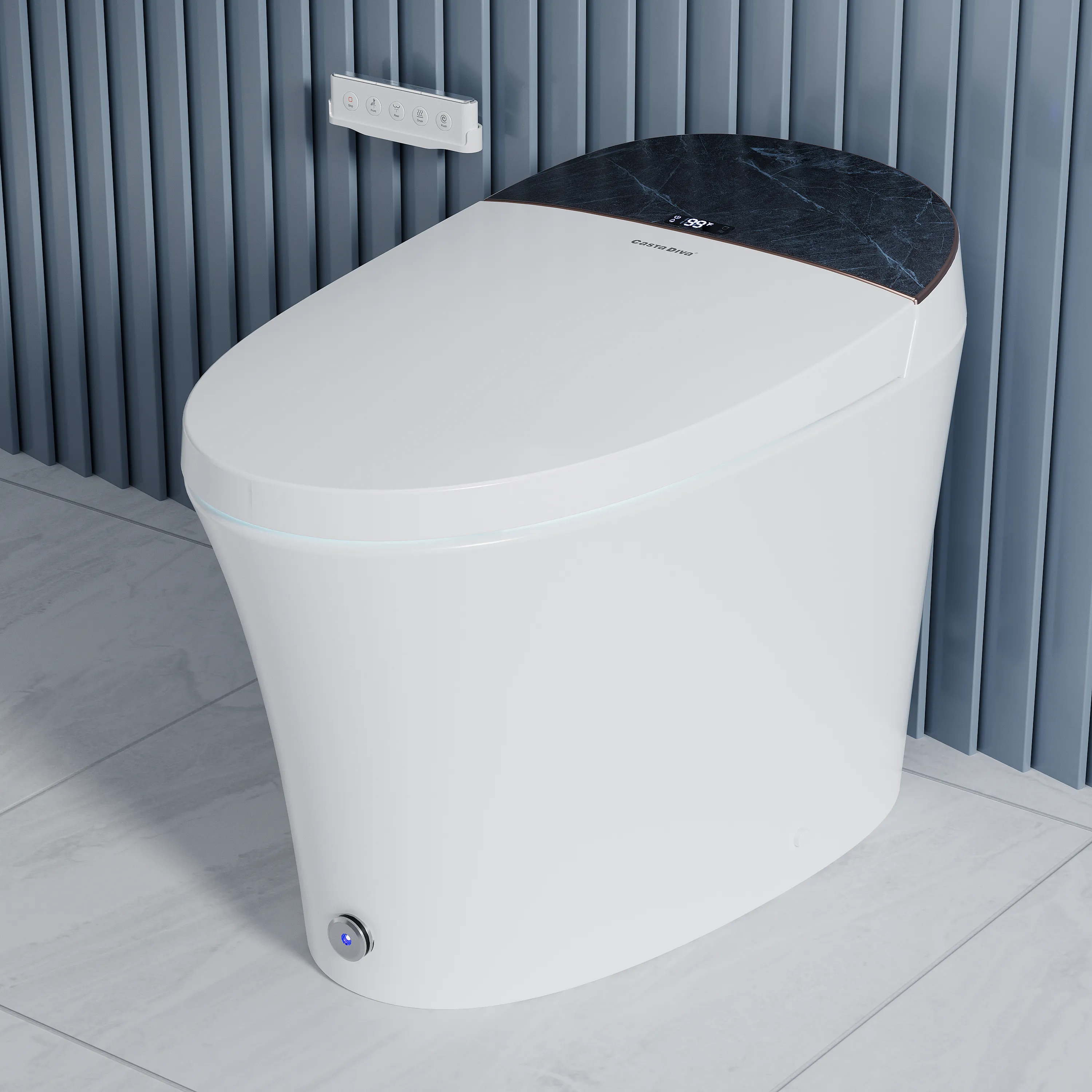CASTA DIVA CD-Y010POV – Smart Toilet with Concealed Tank, Auto Open/Close & Foam Shield - Image 2