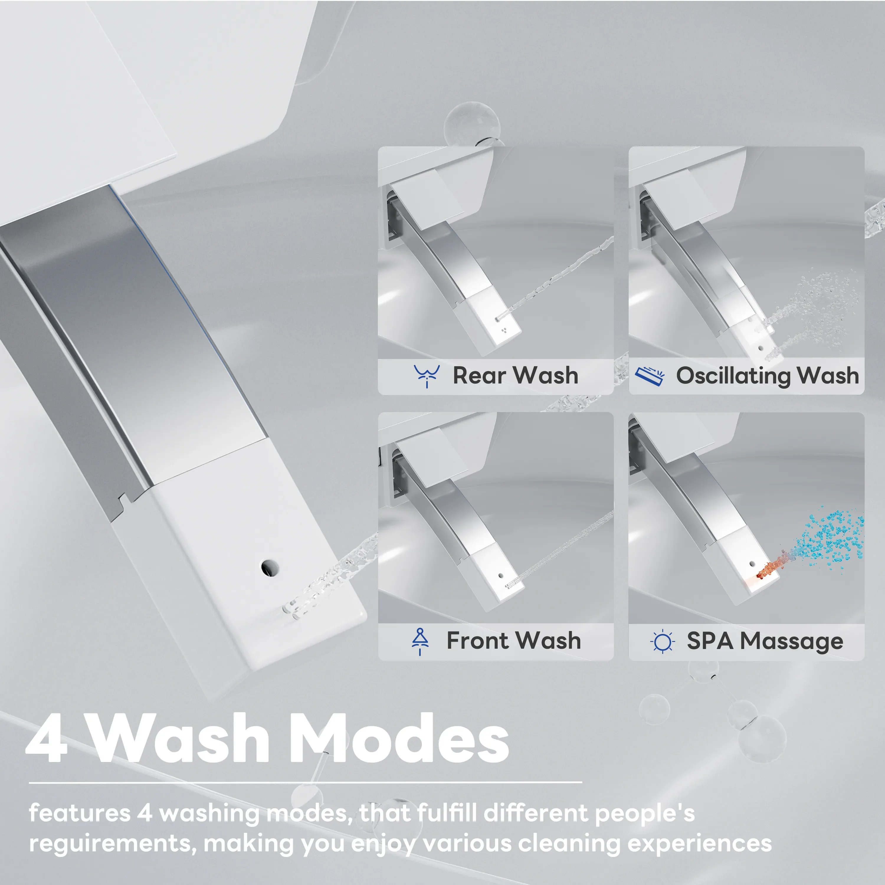 CASTA DIVA CD-Y010POV – Smart Toilet with Concealed Tank, Auto Open/Close & Foam Shield - Image 7