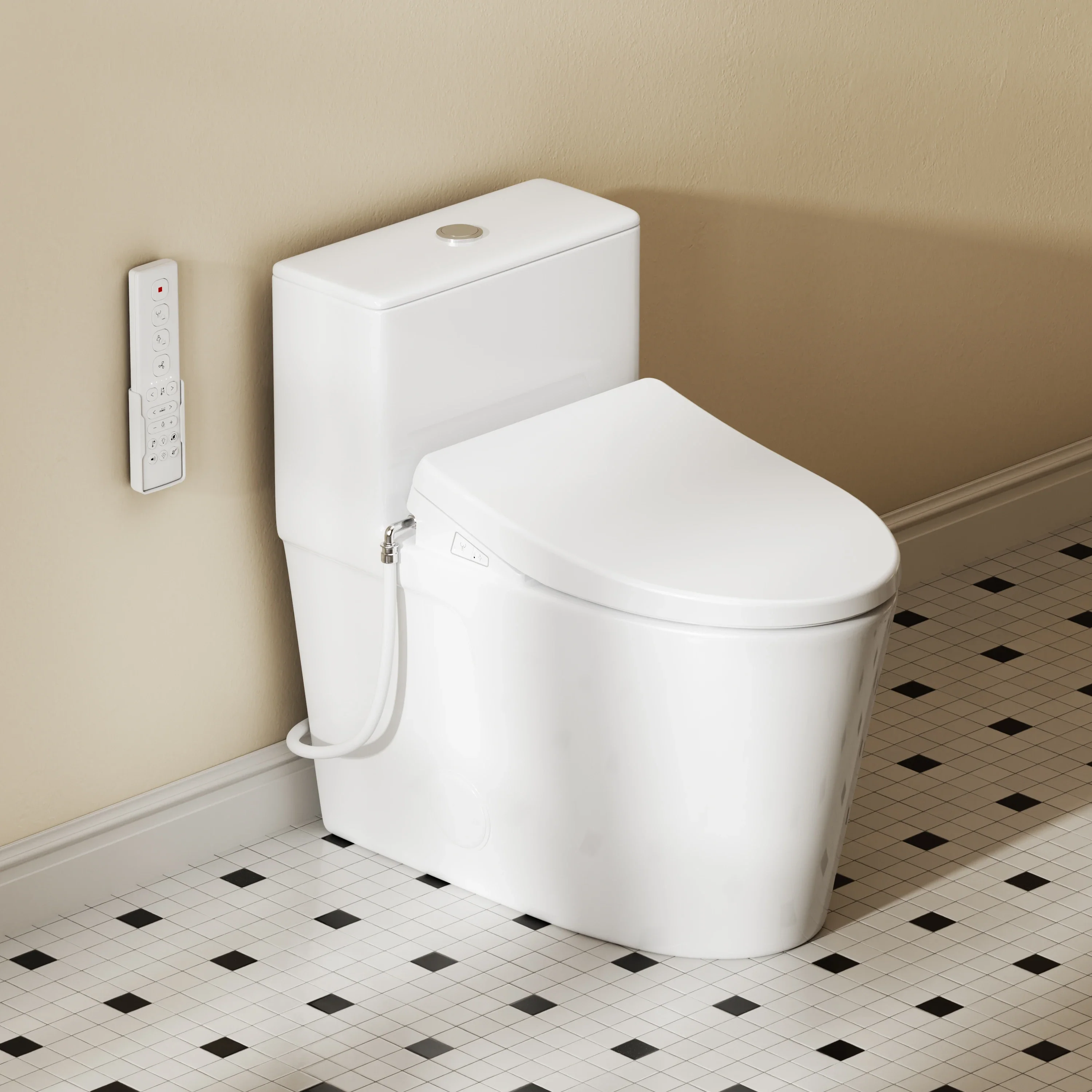 CASTA DIVA CD-Y020 – Electric Bidet Toilet with Heated Seat, Warm Water Wash & Warm Air Dryer