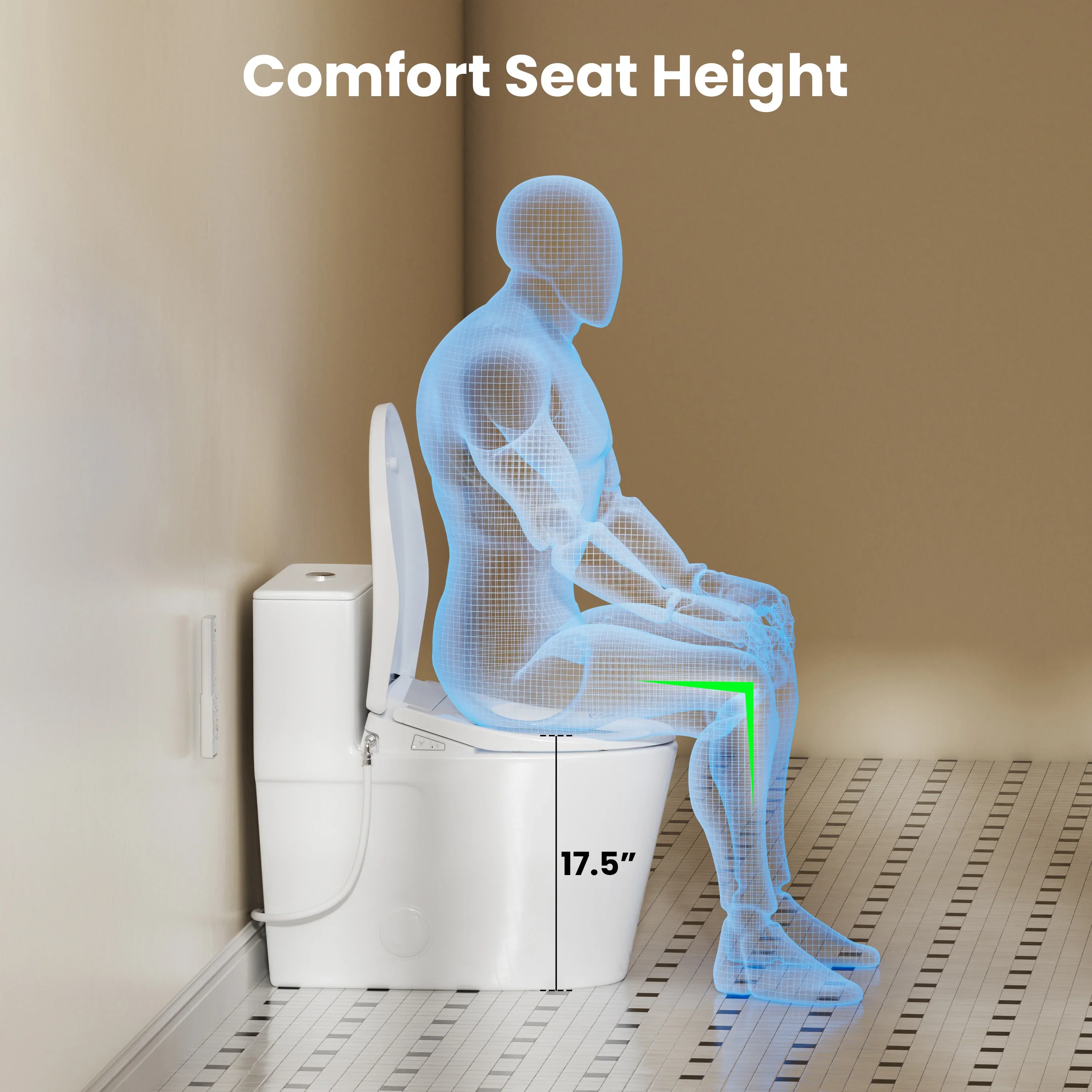 CASTA DIVA CD-Y020 – Electric Bidet Toilet with Heated Seat, Warm Water Wash & Warm Air Dryer - Image 8