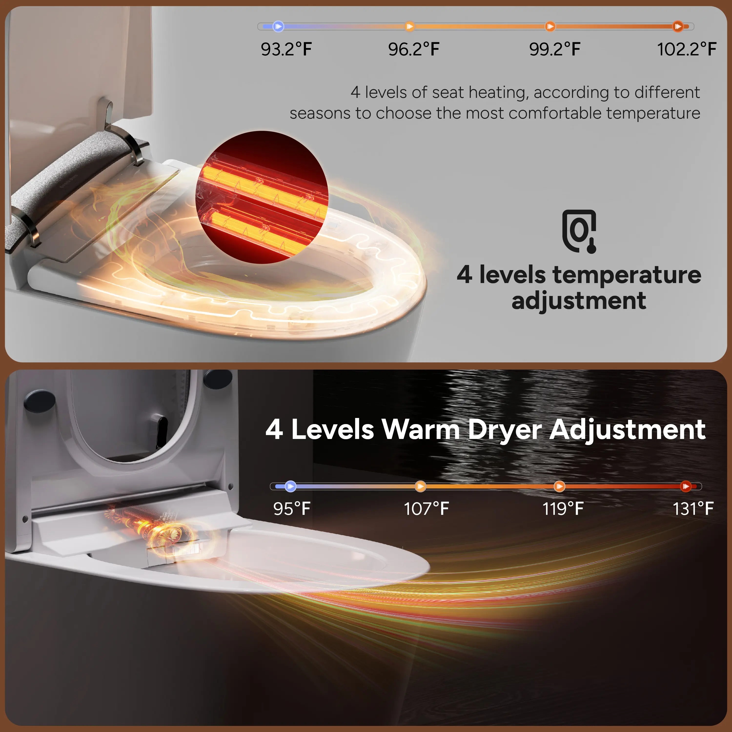 CASTA DIVA CD-Y060 – Smart Toilet with Heated Seat, Auto Open/Close & Built-In Tank - Image 5